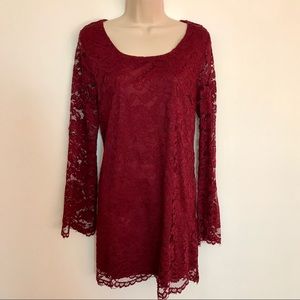 Lulu’s Lace Long Sleeved Dress - Size M